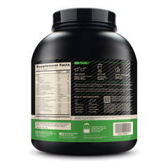 Optimum Nutrition etiqueta nutricional con datos de calorías, proteínas y carbohidratos