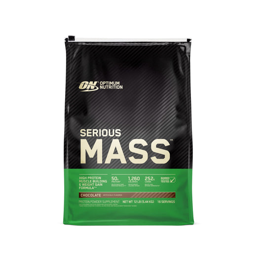 Optimum Nutrition envase frente mostrando tamaño 12LB y uso práctico