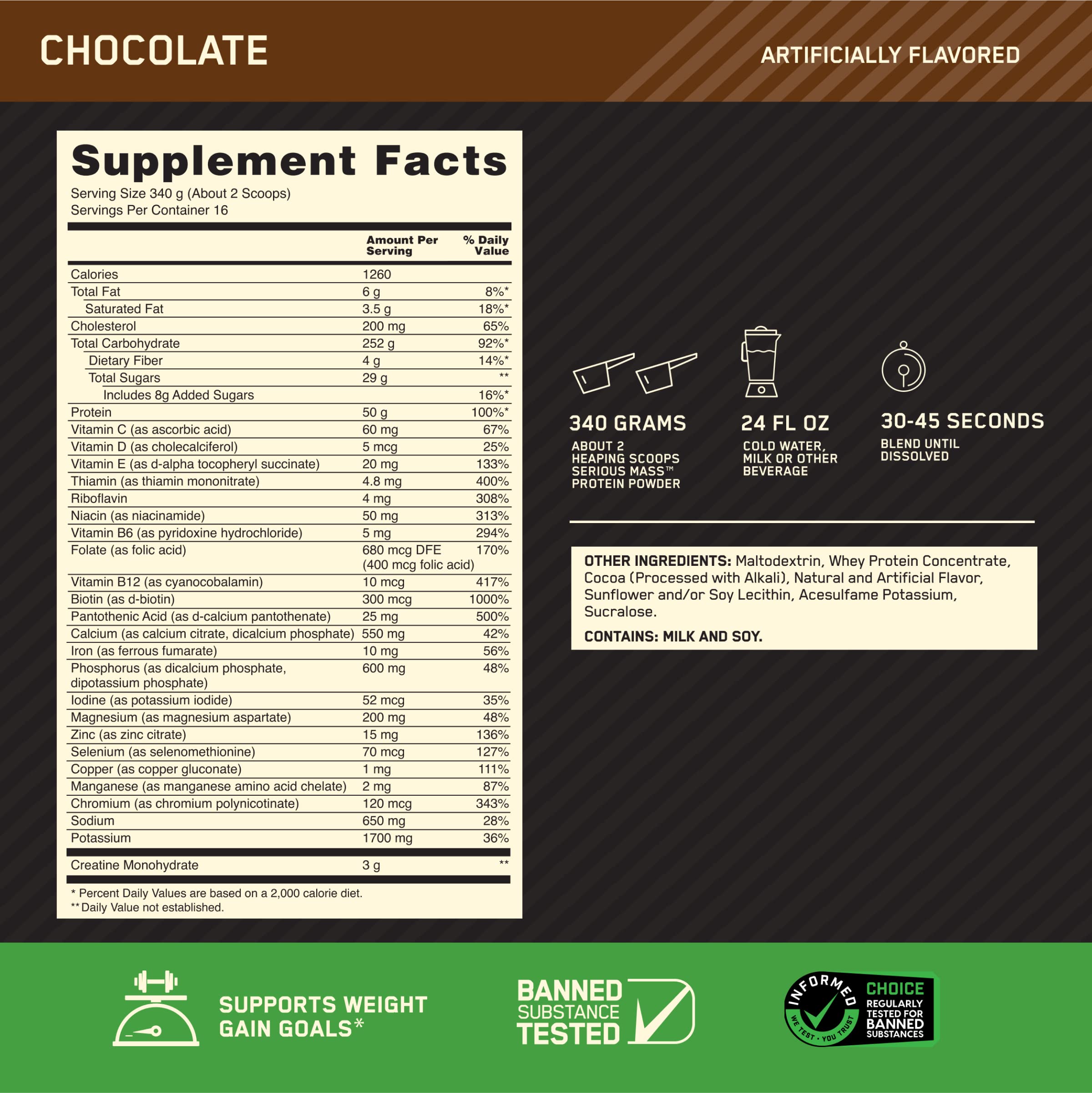 Optimum Nutrition polvo en cuchara mostrando textura densa y mezcla fácil