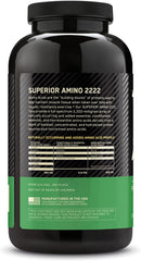 Optimum Nutrition gráfico de ingredientes resaltando EAAs y L-carnitina