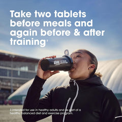 Optimum Nutrition comparativa de tamaño con regla para referencia de escala