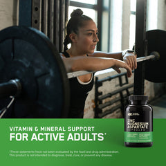 Optimum Nutrition tabletas en mano para apreciar tamaño y dosificación