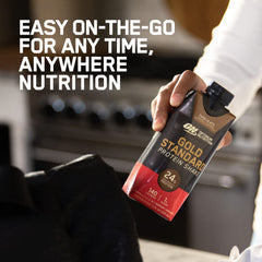Optimum Nutrition comparación de tamaño para entender la porción