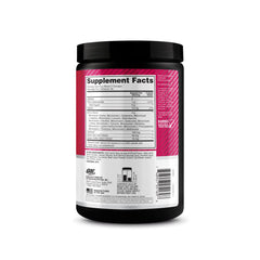 Optimum Nutrition envase junto a una mano para ver escala y tamaño práctico