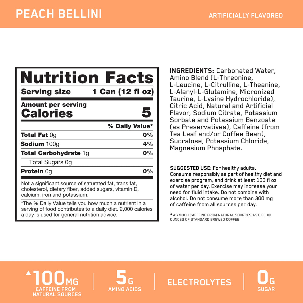 Optimum Nutrition burbujas y textura efervescente que refrescan tras entrenar