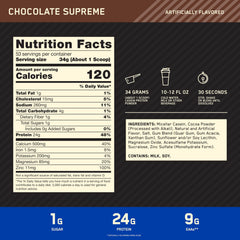 Optimum Nutrition primer plano del polvo resaltando mezcla cremosa y solubilidad