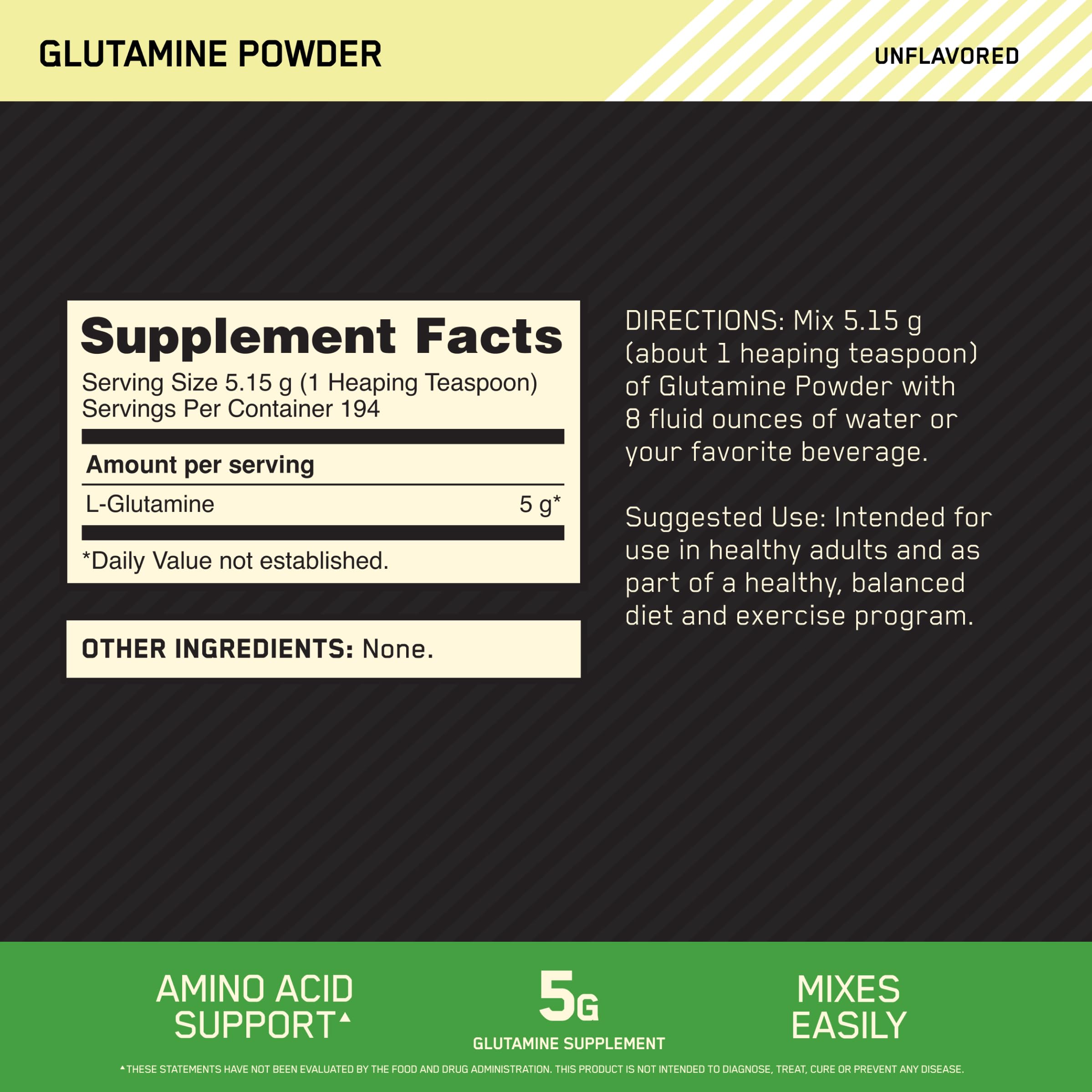 Optimum Nutrition cucharilla con 5 g de polvo listos para medir y usar rápidamente