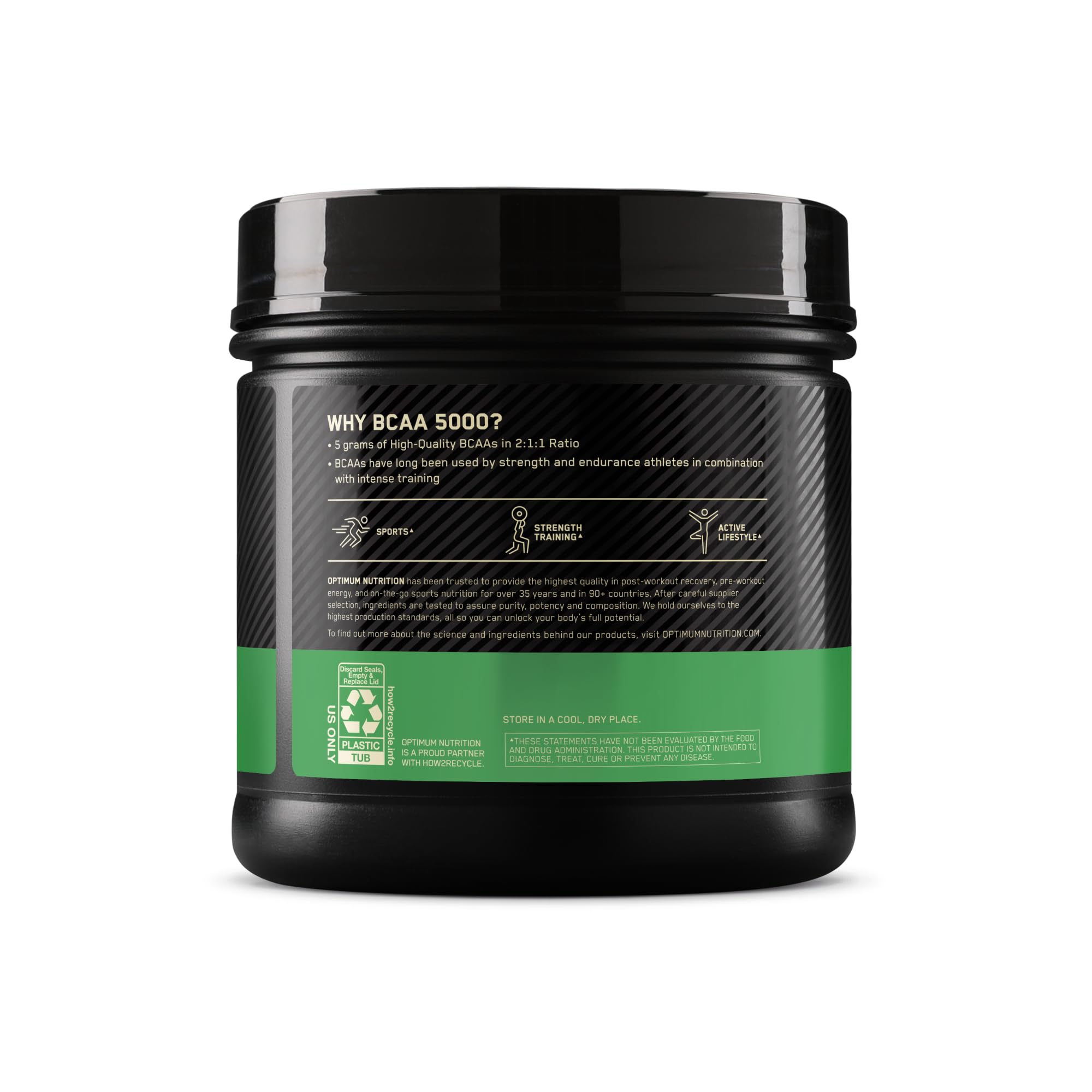 Optimum Nutrition uso en gimnasio, fácil de llevar y tomar durante ejercicio