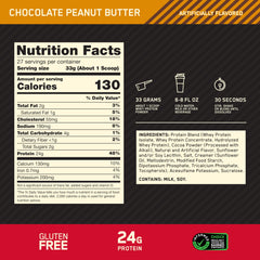 Optimum Nutrition batido preparado en vaso listo para recuperación rápida