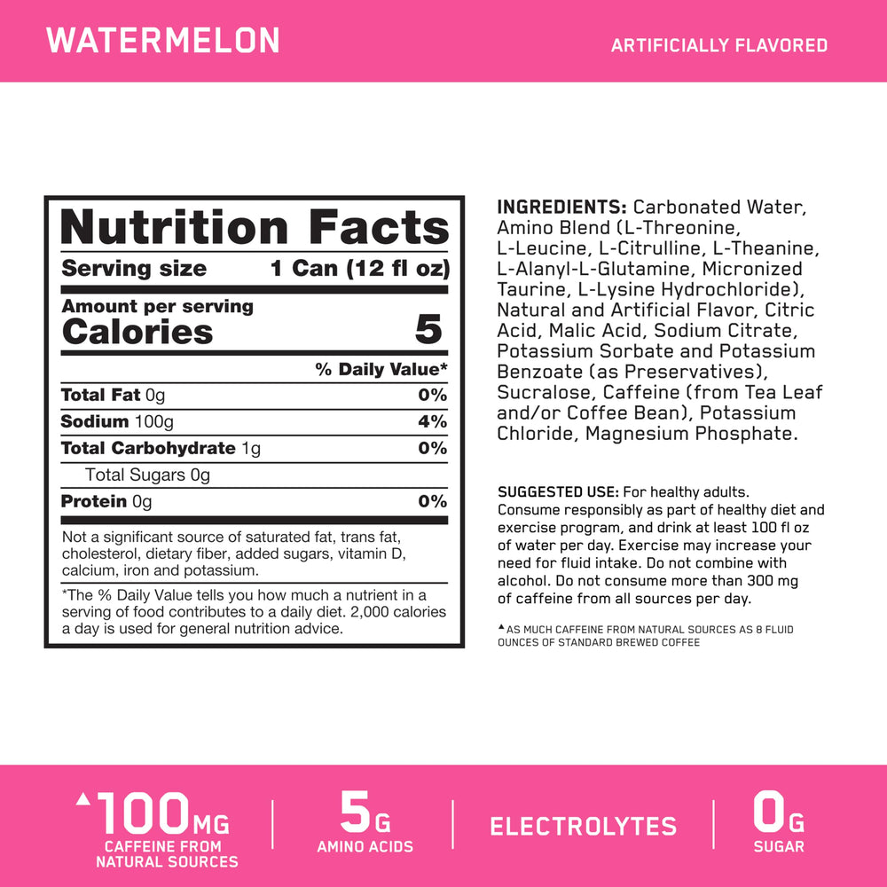 Optimum Nutrition lata en ángulo que destaca su diseño portable y energizante