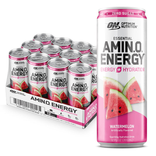 Optimum Nutrition lata frente mostrando sabor Watermelon y beneficio refrescante