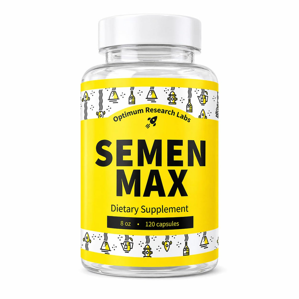 Optimum Research Labs Semen Max vista frontal del envase muestra confianza