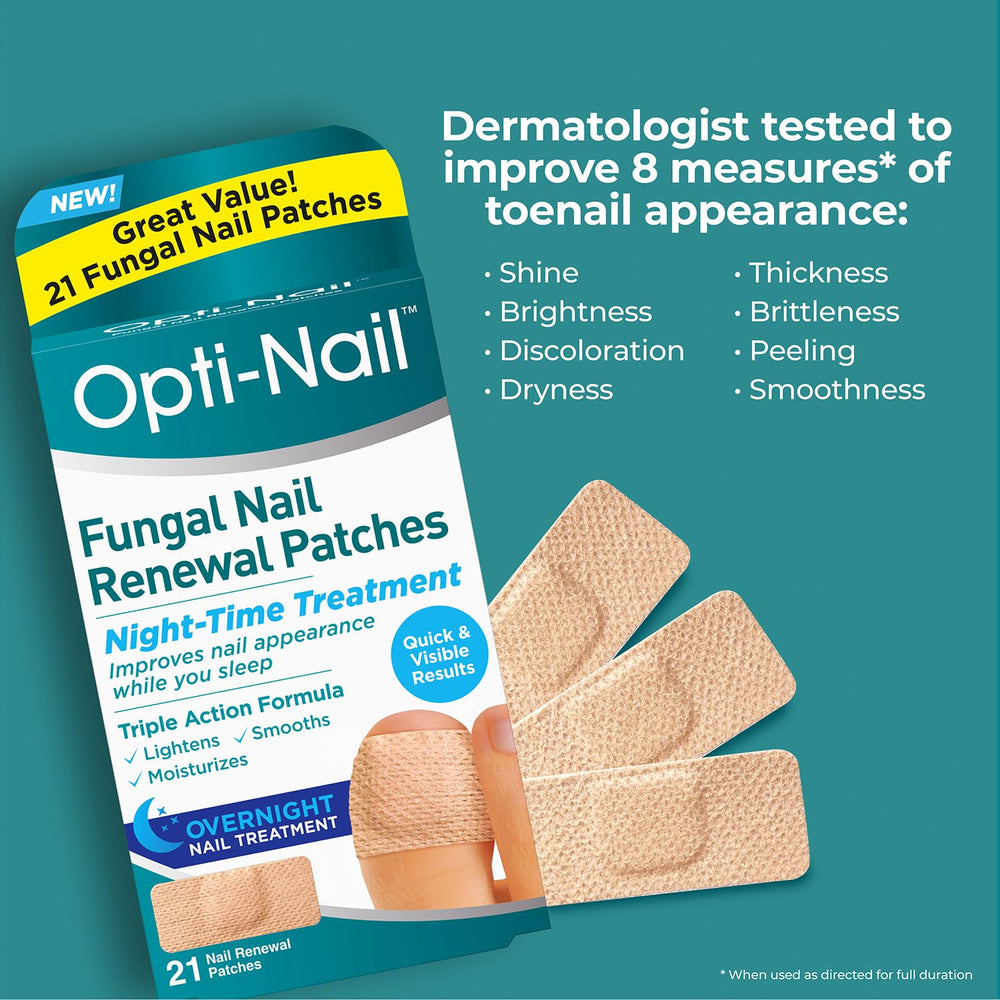Opti-Nail parches en mano listos para aplicar, fácil y conveniente