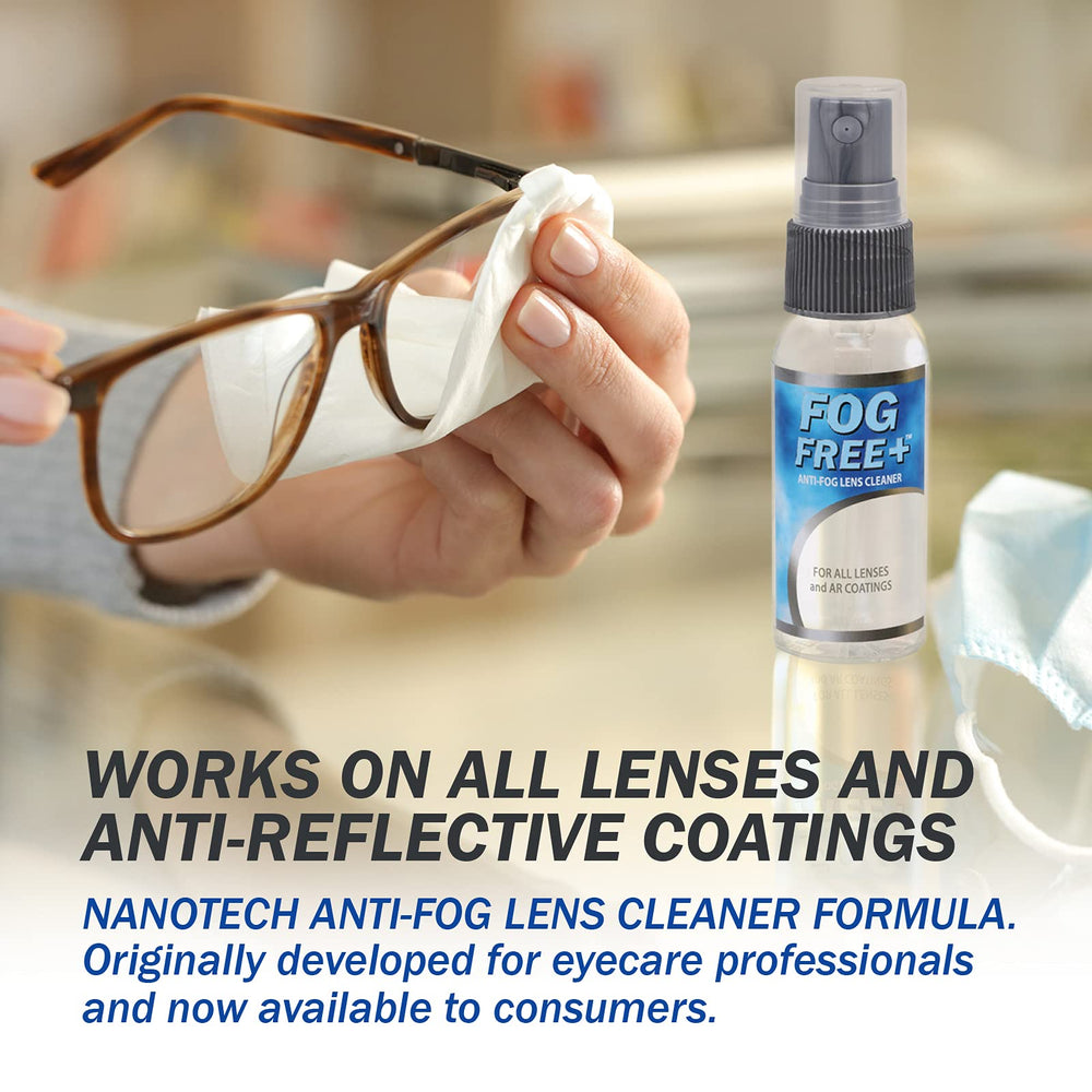 OptiSource Fog Free Plus etiqueta legible con instrucciones y compatibilidad