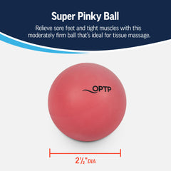 OPTP Super Pinky Ball bajo planta del pie masajea y mejora la movilidad