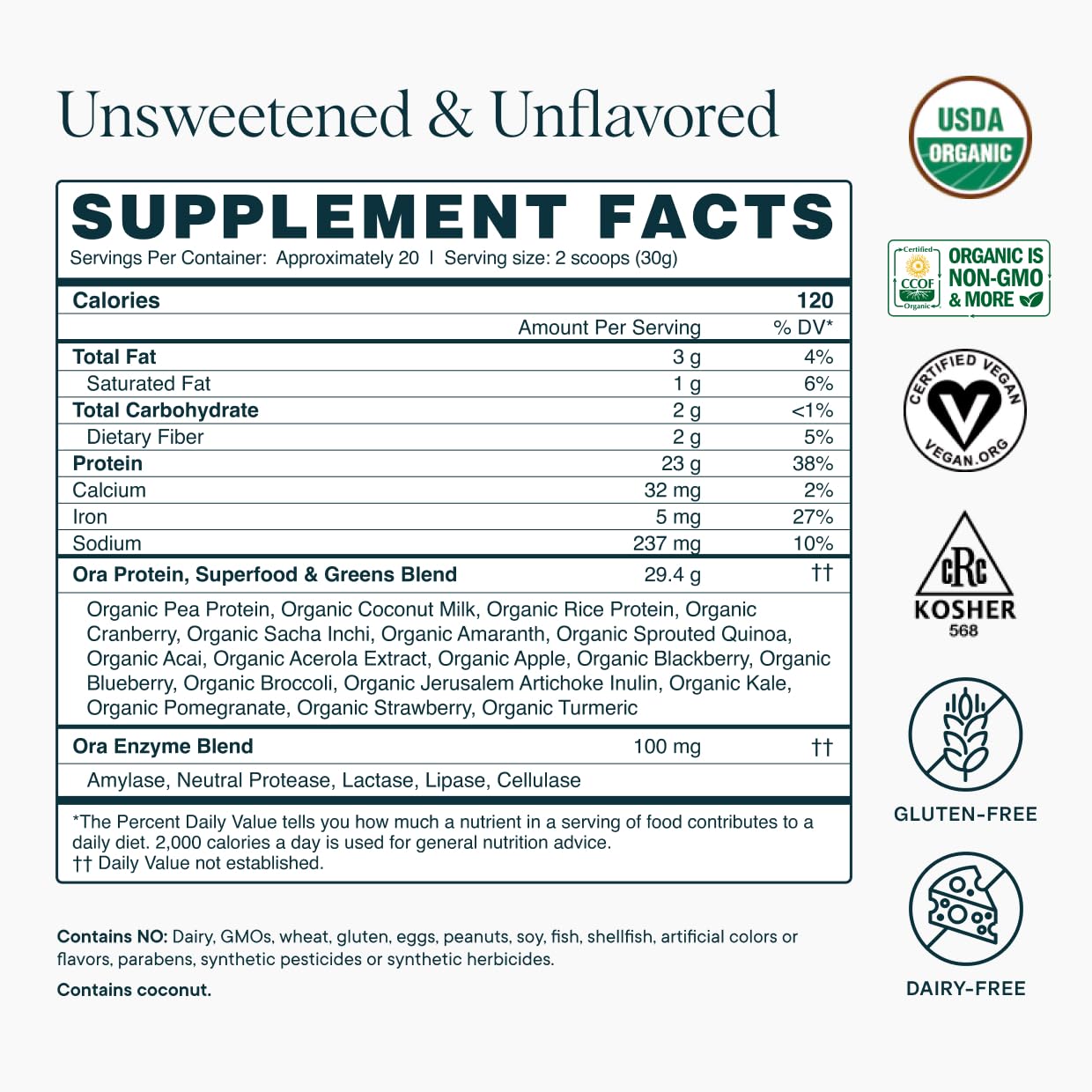 Ora Organic consumo en gimnasio como suplemento post entreno