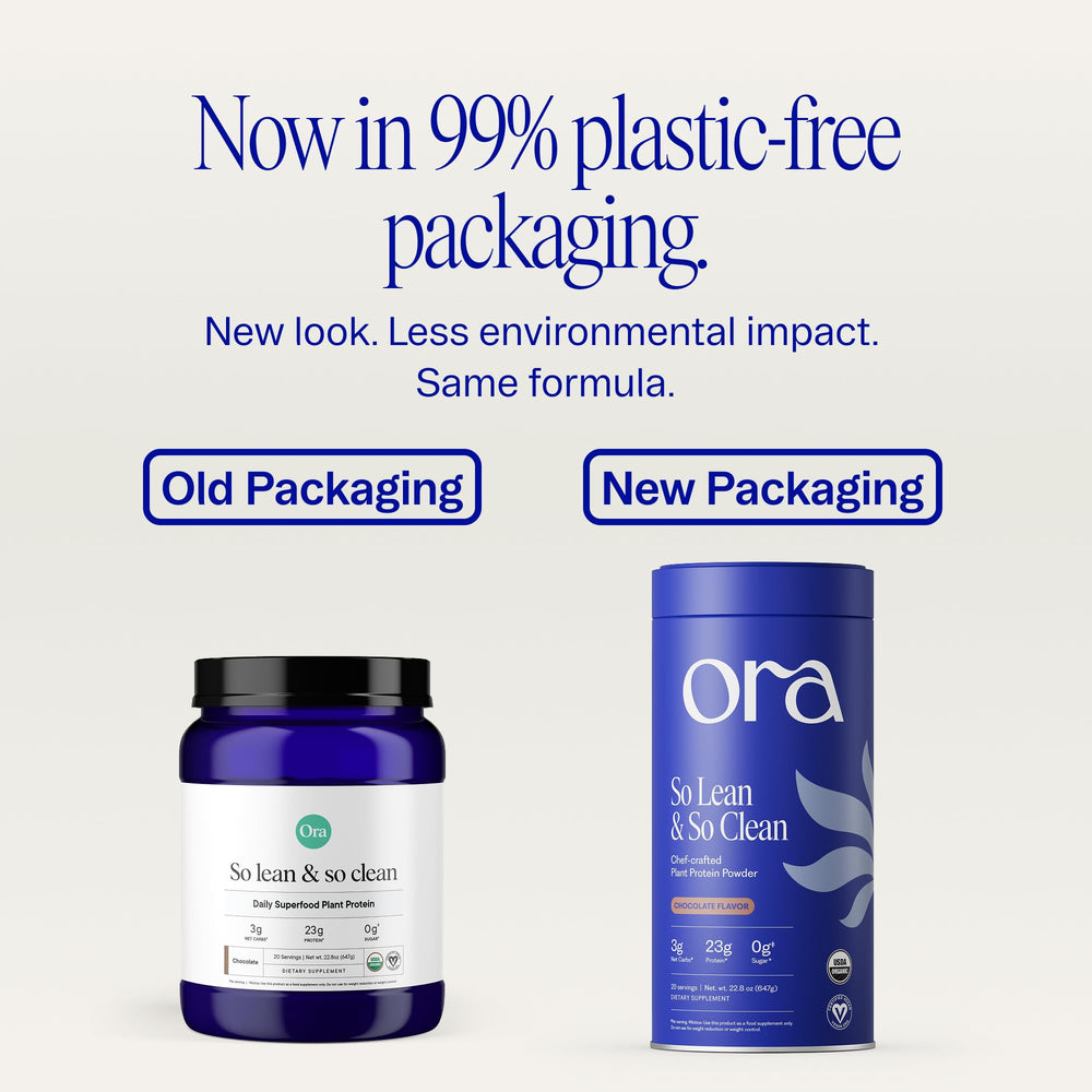 Primer plano del polvo Ora Organic destacando textura fina y mezcla fácil