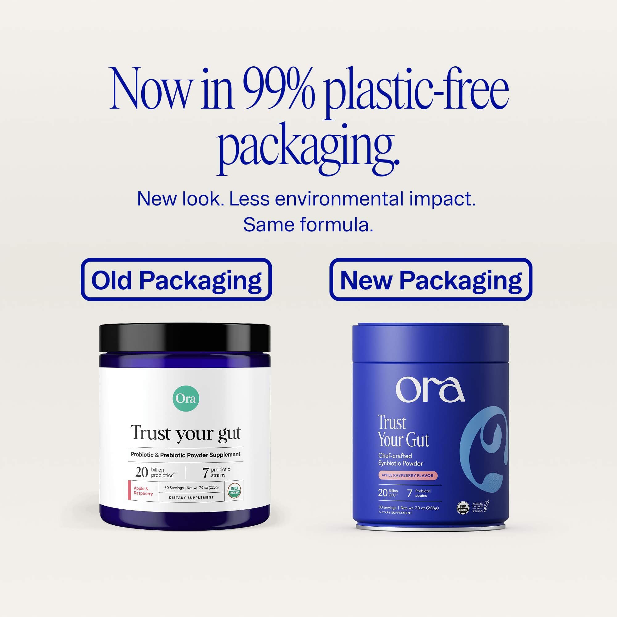 Ora Organic cucharada de polvo mostrando textura fina y fácil mezcla