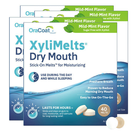 Oracoat XyliMelts frente del empaque mostrando alivio prolongado