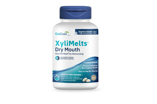 Oracoat XyliMelts frente del empaque mostrando cantidad y uso