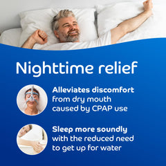 Oracoat uso nocturno en cama resaltando alivio hasta ocho horas