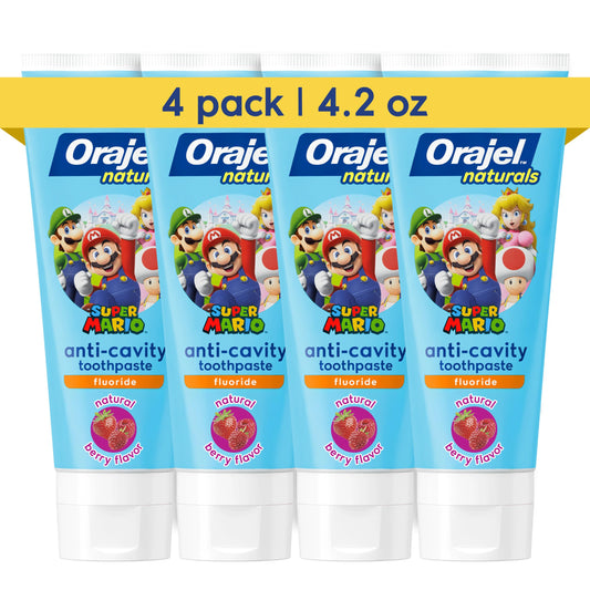 Orajel paquete frontal Super Mario mostrando diseño y beneficios