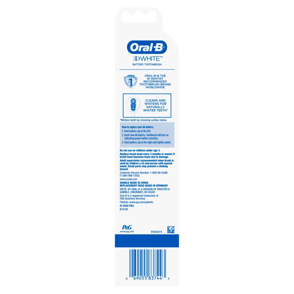 Oral-B producto multicolor sobre fondo neutro resaltando variedad visual