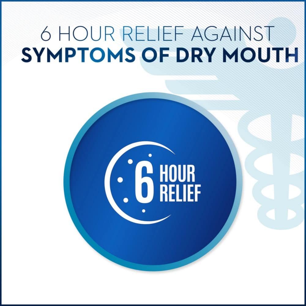 Oral-B botella de 475 ml en mano para apreciar tamaño y duración