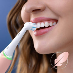 Oral-B cabezal en ambiente de baño real mostrando apariencia y confort