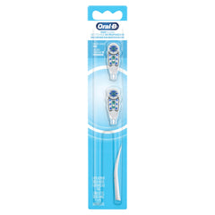 Oral-B frente del empaque mostrando dos cabezales, garantía de repuesto genuino