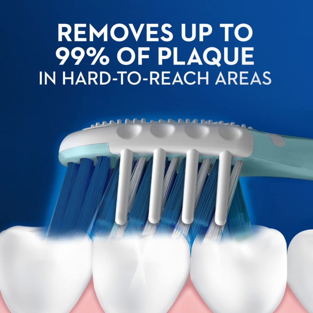 Oral-B detalle de cerdas CrossAction que mejora eliminación de placa