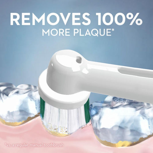 Oral-B primer plano de filamentos suaves destacando cobertura y comodidad al cepillar