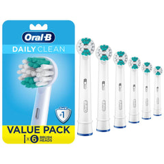 Oral-B cabezales paquete frontal mostrando las seis unidades y compatibilidad, higiene garantizada