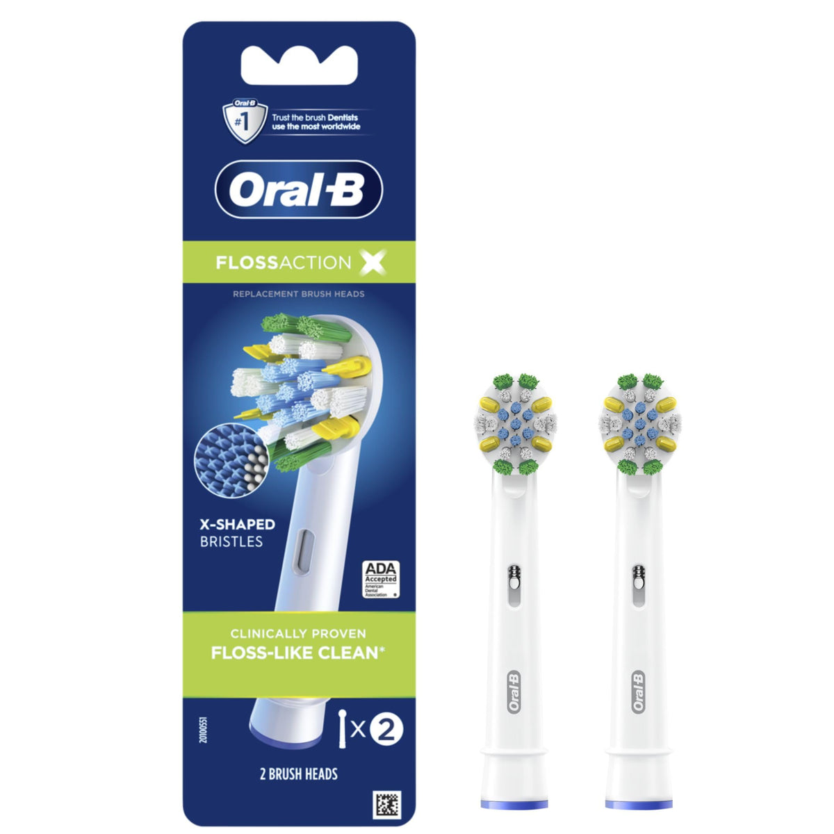 Oral-B cabezal frontal del pack 2 mostrando diseño redondo y precisión