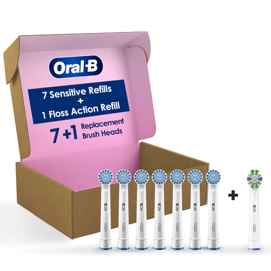 Oral-B cabezal frontal muestra cerdas suaves para encías sensibles y limpieza precisa