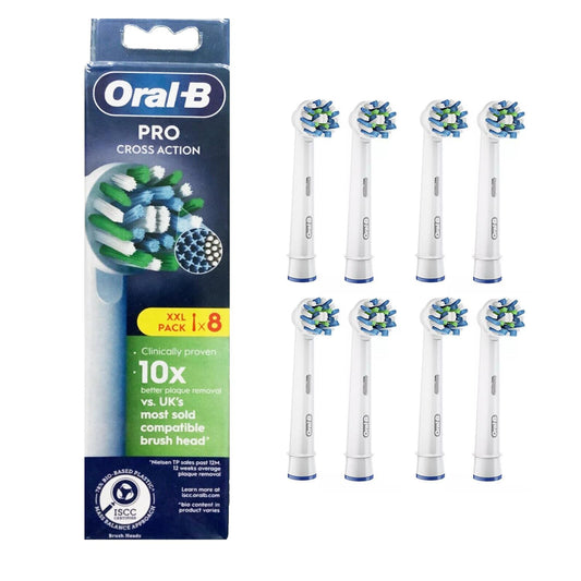 Oral-B caja frontal del pack de 8 con ayuda para mantener limpieza constante