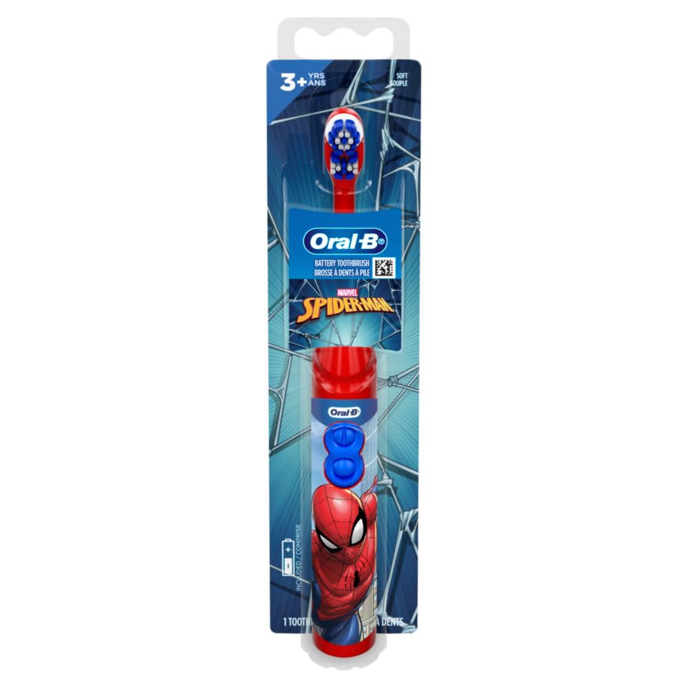Oral-B cepillo Spiderman frontal atractivo para motivar el cepillado