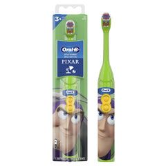 Oral-B cepillo Buzz Lightyear frontal mostrando diseño atractivo y fácil agarre