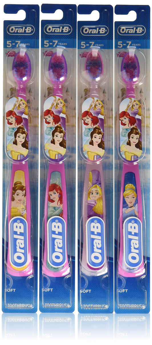 Oral-B cepillo Disney Princess vista frontal paquete de seis motiva el cepillado