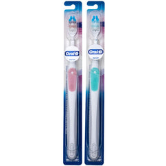 Oral-B cepillo frontal pack de 2 mostrando cabezal compacto y ahorro