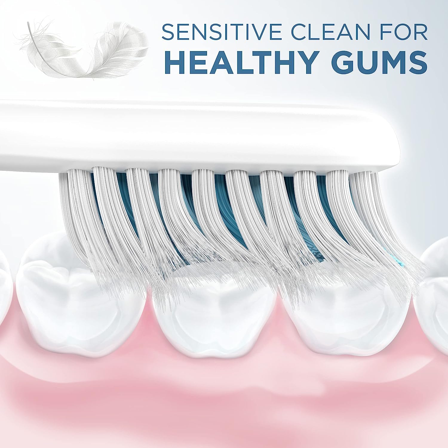 Oral-B comparación de tamaño mostrando perfil compacto y alcance preciso