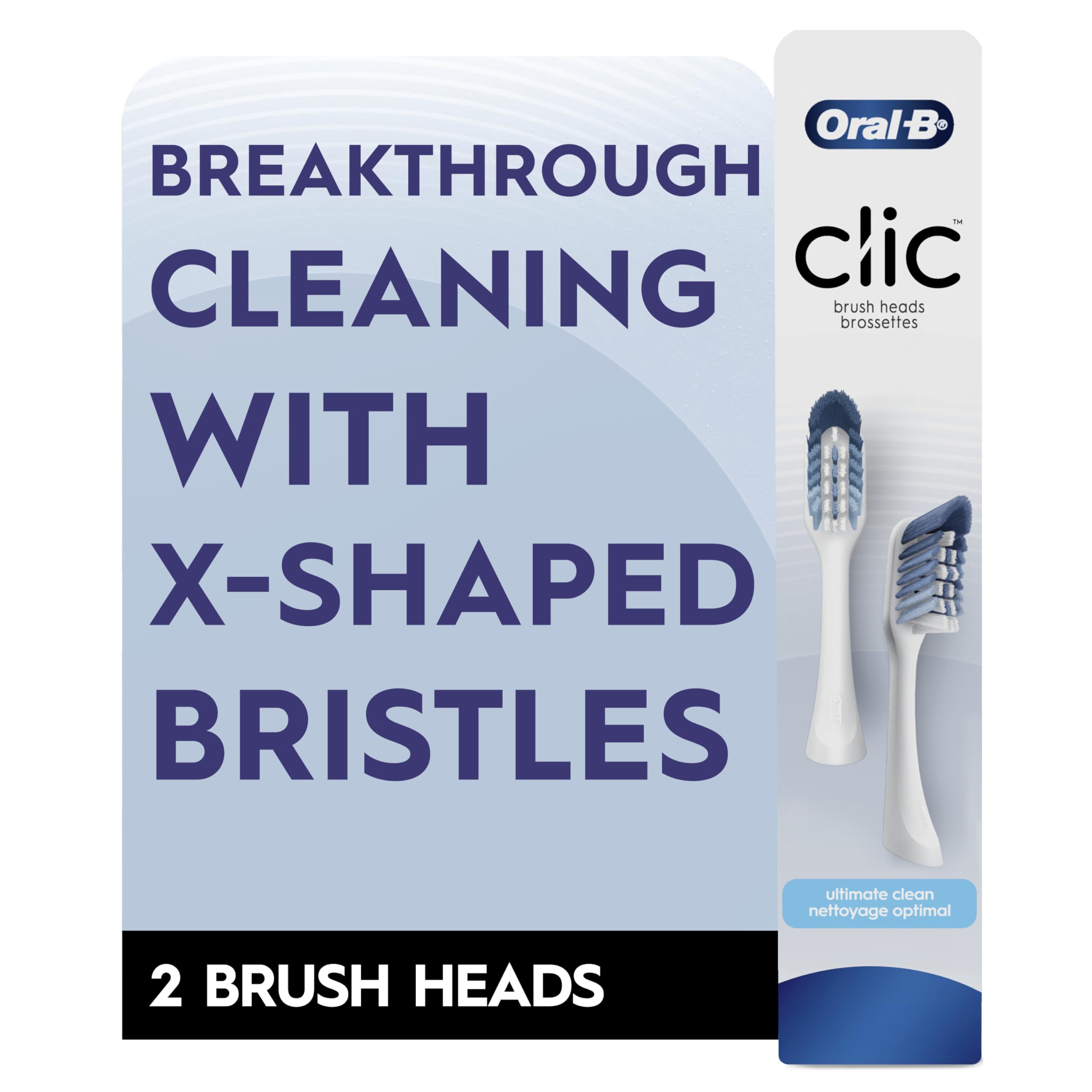 Oral-B empaque abierto con dos cabezales listos para instalar
