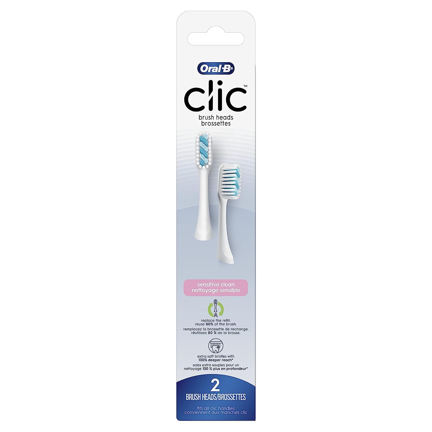 Oral-B Clic detalle de filamentos suaves para limpieza delicada