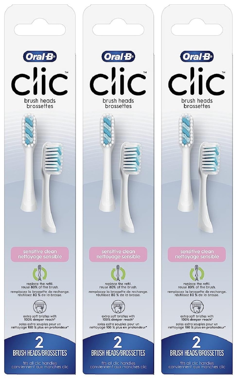 Oral-B Clic Sensitive Clean vista frontal mostrando diseño y color