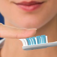 Oral-B comparación de tamaño frente a dientes para visualizar alcance del cabezal