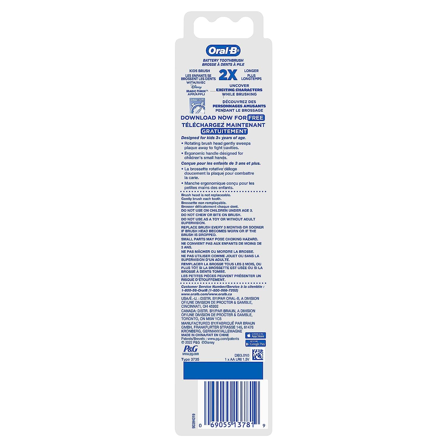 Oral-B uso con app Disney MagicTimer para motivar cepillado de 2 minutos
