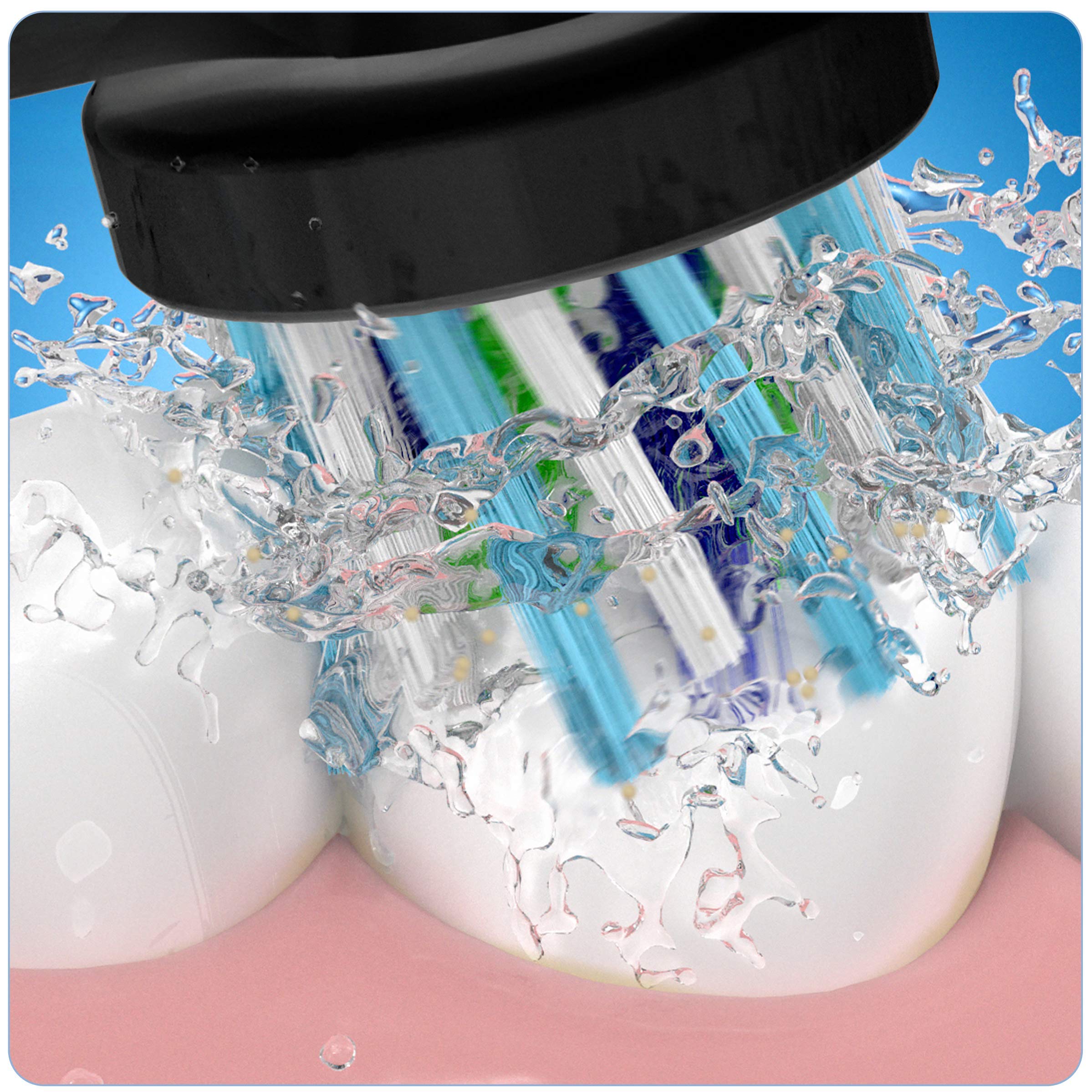 Oral-B CrossAction detalle de cerdas inclinadas mayor alcance interdental