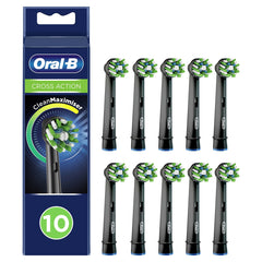 Oral-B CrossAction frontal del pack mostrando las 10 unidades y beneficio de suministro prolongado