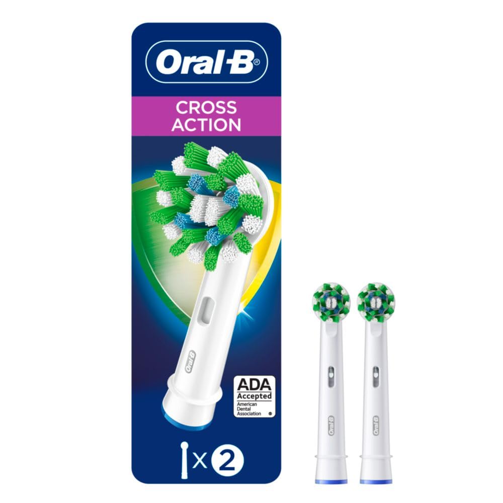 Oral-B CrossAction vista frontal del pack que facilita reemplazo rápido