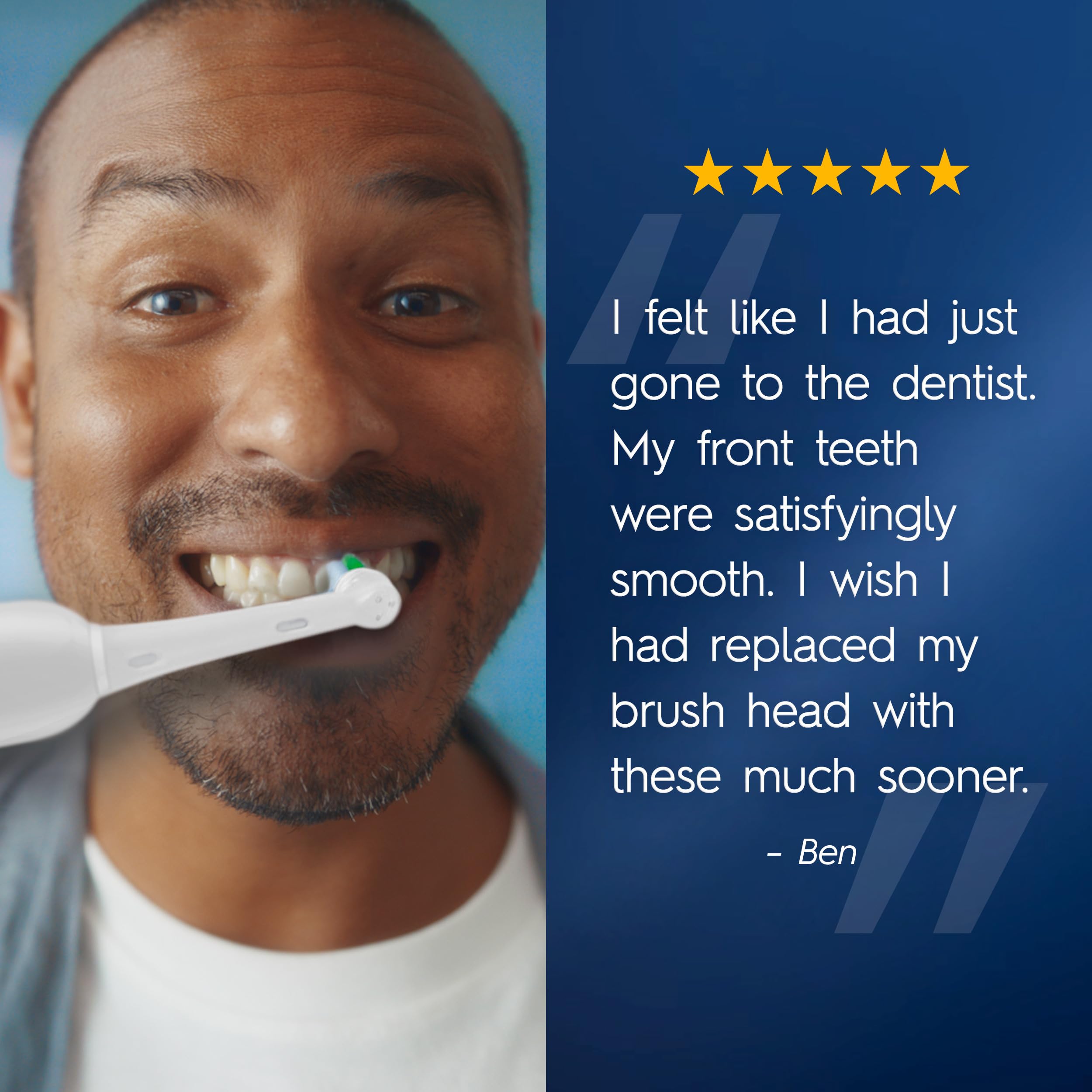 Oral-B enfoque lateral del cabezal Sensitive, suavidad en encías